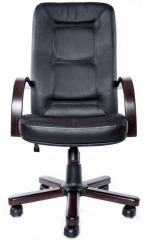 Офисное кресло руководителя Сенатор Экстра кожа черная