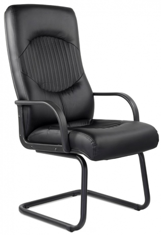Конференц-кресло UTFC Гермес В/п пластик экокожа черная