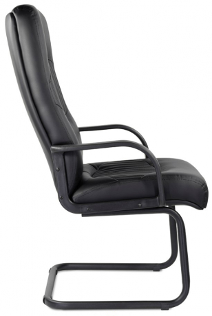 Конференц-кресло UTFC Гермес В/п пластик экокожа черная