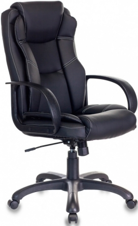 Кресло руководителя Бюрократ CH-839 черный экокожа