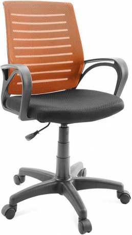 Компьютерное кресло Нео ткань-сетка черно-оранжевая