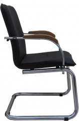 Стул офисный Самба Конференц экокожа черная