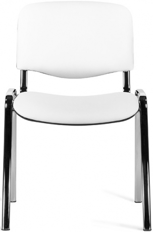 Стул офисный ИЗО хром экокожа белая