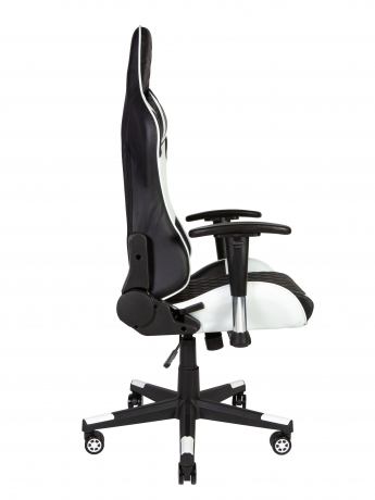 Игровое кресло Norden Lotus ONE черно-белая экокожа
