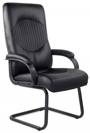 Конференц-кресло UTFC Гермес В/п пластик-люкс 727 экокожа черная
