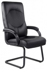 Конференц-кресло UTFC Гермес В/п пластик-люкс 727 экокожа черная
