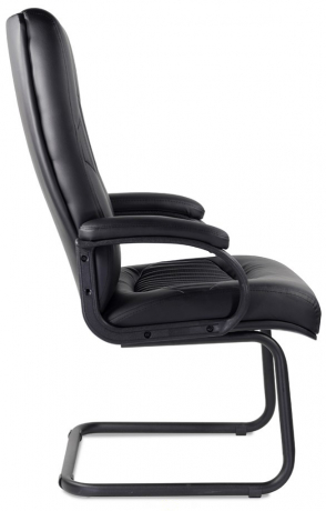 Конференц-кресло UTFC Гермес В/п пластик-люкс 727 экокожа черная