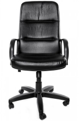 Кресло офисное Зенит Стандарт кожа черная