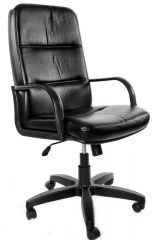 Кресло офисное Зенит Стандарт кожа черная