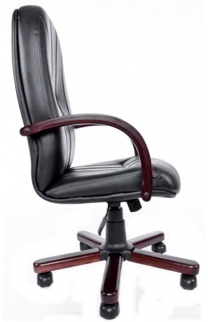 Офисное кресло руководителя Вега Экстра кожа черная