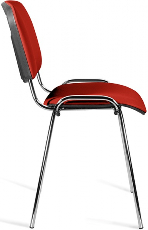 Стул офисный ИЗО хром экокожа красная