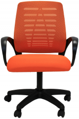 Компьютерное кресло Ирис ткань-сетка оранжевая