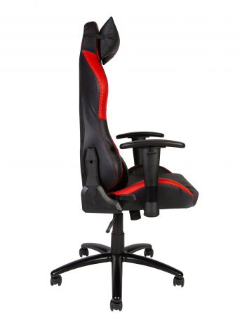 Игровое кресло Norden Lotus PRO carbon черно-красная экокожа