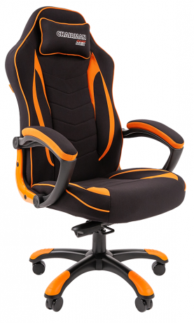 Игровое кресло Chairman Game 28 черный/оранжевый