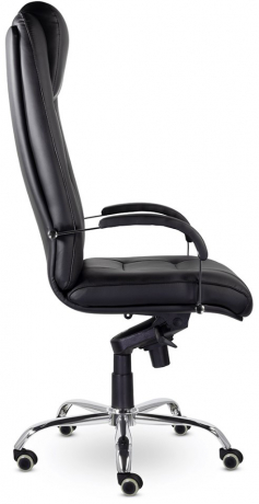 Кресло руководителя UTFC Борн С-44 В хром экокожа черный