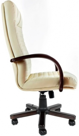 Офисное кресло руководителя Атлант Экстра экокожа бежевая (орех)