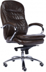 Кресло руководителя Everprof Valencia M кожа коричневая