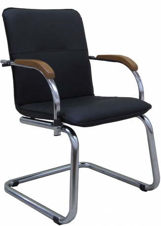 Стул офисный Самба Конференц кожзам черный