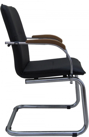 Стул офисный Самба Конференц кожзам черный