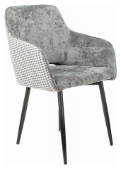 Стул для кухни Бюрократ KF-7 серый Light 19 гусиная лапка