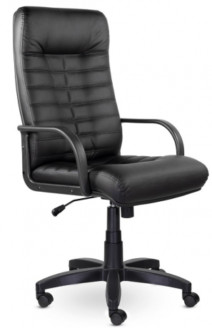 Кресло руководителя UTFC Орион В пластик экокожа Z-11 черная