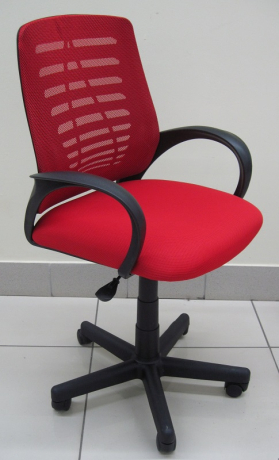 Компьютерное кресло Ирис ткань-сетка красная