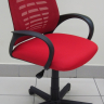 Компьютерное кресло Ирис ткань-сетка красная