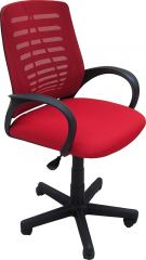 Компьютерное кресло Ирис ткань-сетка красная