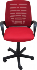 Компьютерное кресло Ирис ткань-сетка красная