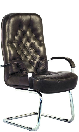 Конференц-кресло Премьер хром низкая спинка