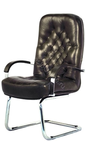 Конференц-кресло Премьер хром низкая спинка