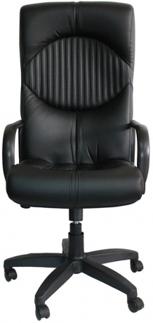Кресло офисное Гермес Стандарт кожа черная