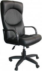Кресло офисное Гермес Стандарт кожа черная