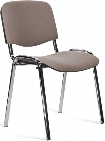 Стул офисный ИЗО хром светло-коричневая ткань