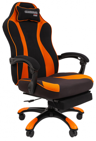 Игровое кресло Chairman Game 35 черный/оранжевый