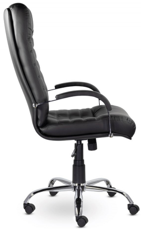 Кресло руководителя UTFC Орион В хром кожа черная