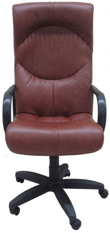Кресло офисное Гермес Стандарт кожа коричневая