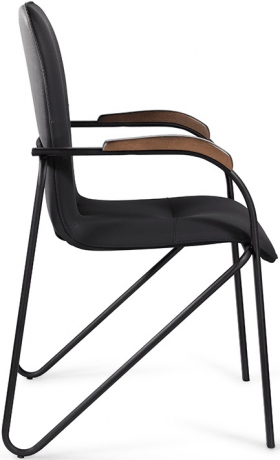 Стул офисный Самба кожзам черный