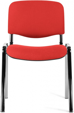 Стул офисный ИЗО хром красная ткань