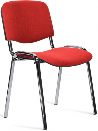 Стул офисный ИЗО хром красная ткань