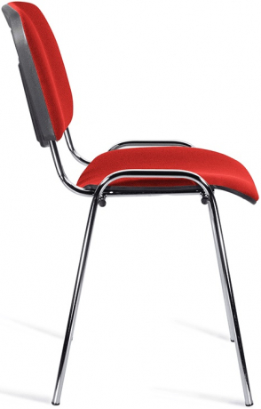 Стул офисный ИЗО хром красная ткань