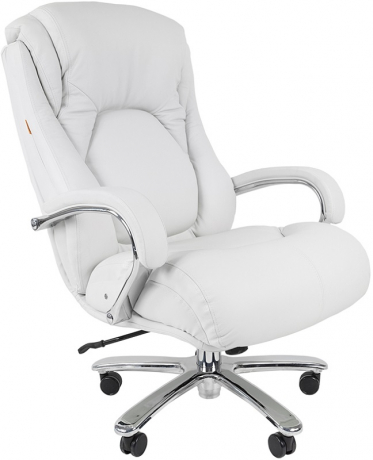 Офисное кресло руководителя Chairman 402 кожа белый