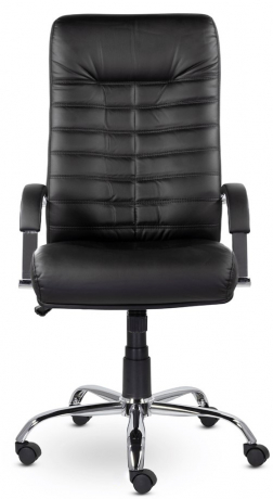 Кресло руководителя UTFC Орион В хром экокожа Santorini черная