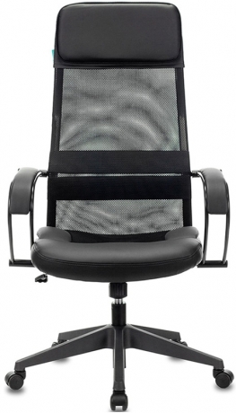 Кресло руководителя Бюрократ CH-608 черный экокожа/сетка