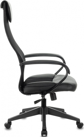 Кресло руководителя Бюрократ CH-608 черный экокожа/сетка