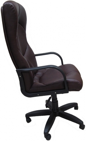 Кресло офисное Гермес Стандарт кожа бордовая