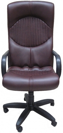 Кресло офисное Гермес Стандарт кожа бордовая