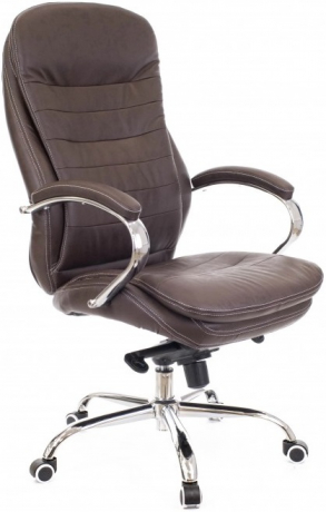 Кресло руководителя Everprof Valencia M экокожа коричневая