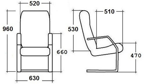 Офисное конференц-кресло Атлант Экстра кожа черная