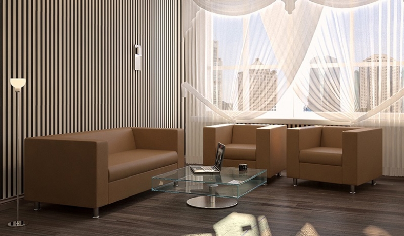 Диван офисный трехместный Алекто